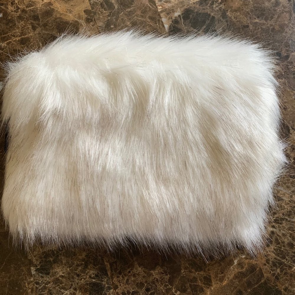 White Furry Fanny Pack